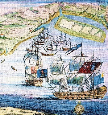 zasadzka brytyjskiej floty na piratów
